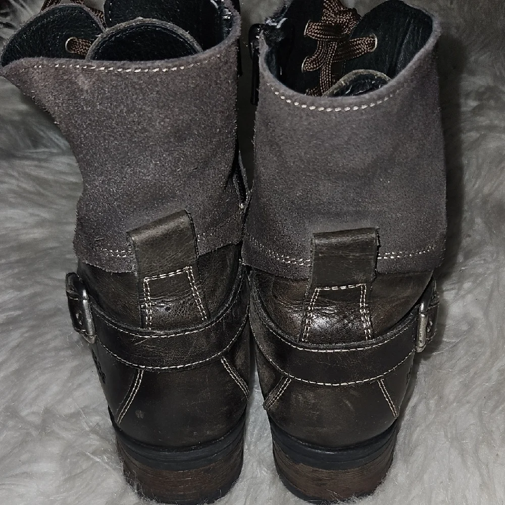 Taos CRAVE Women's Brown Lace-Up Buckle Combat Boots SZ39 - Picture 7 of 9